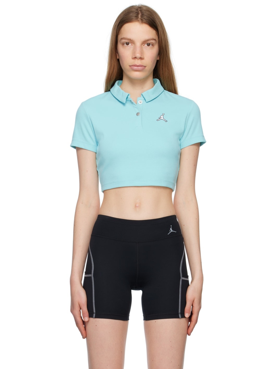 Blue Cropped Polo - 1