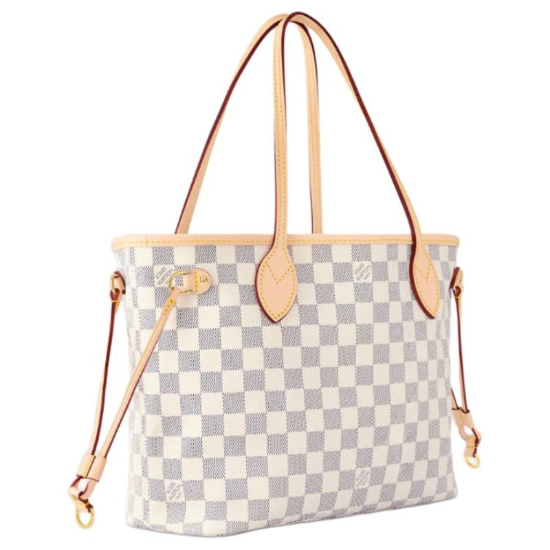 Louis Vuitton (WMNS) LOUIS VUITTON Neverfull PM Damier Azur Canvas Handbag 'Grey Gold' N40605 outlook