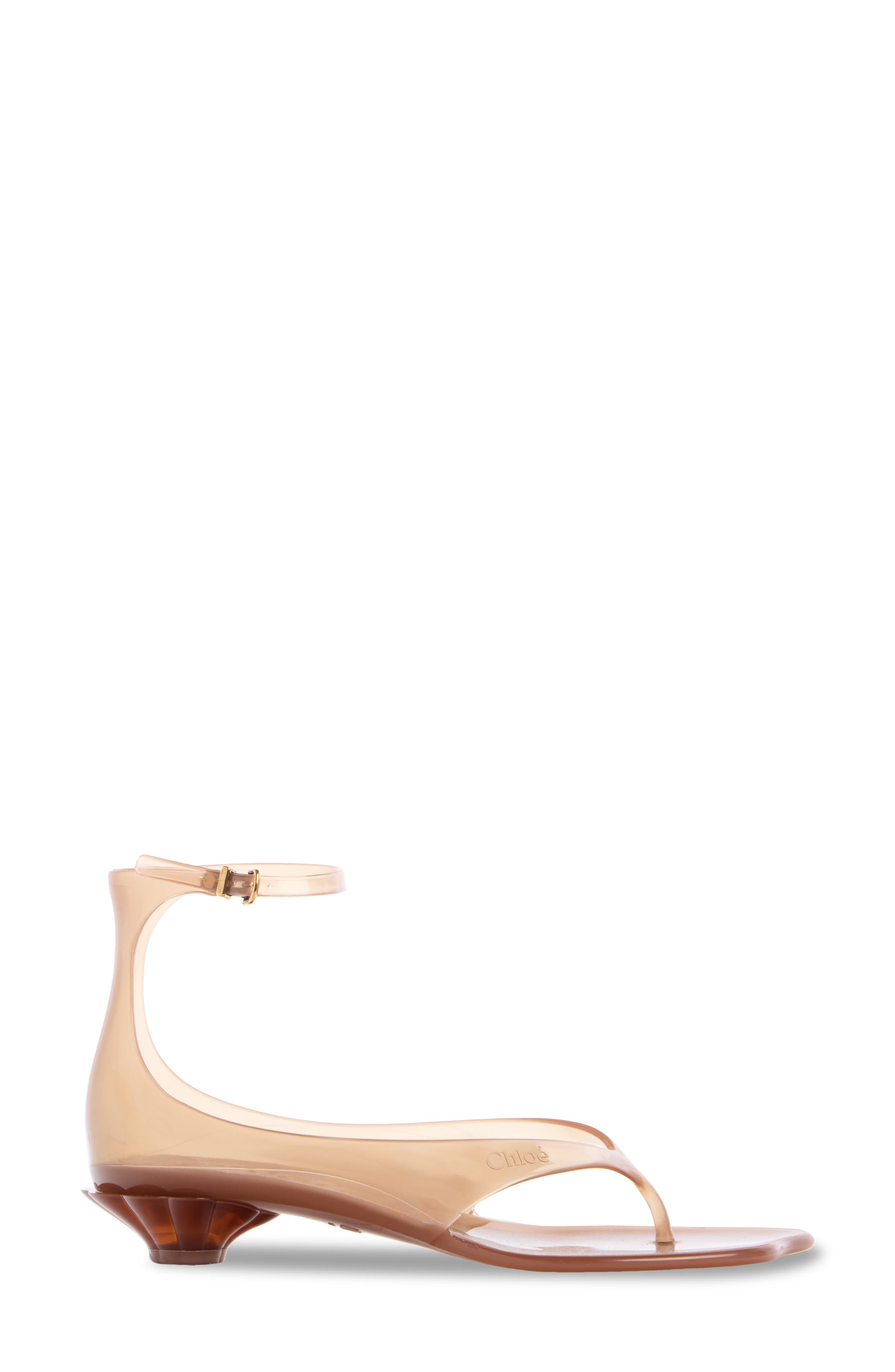 Chloé Jelly Ankle Strap Sandal in Sunny Brown at Nordstrom - 3