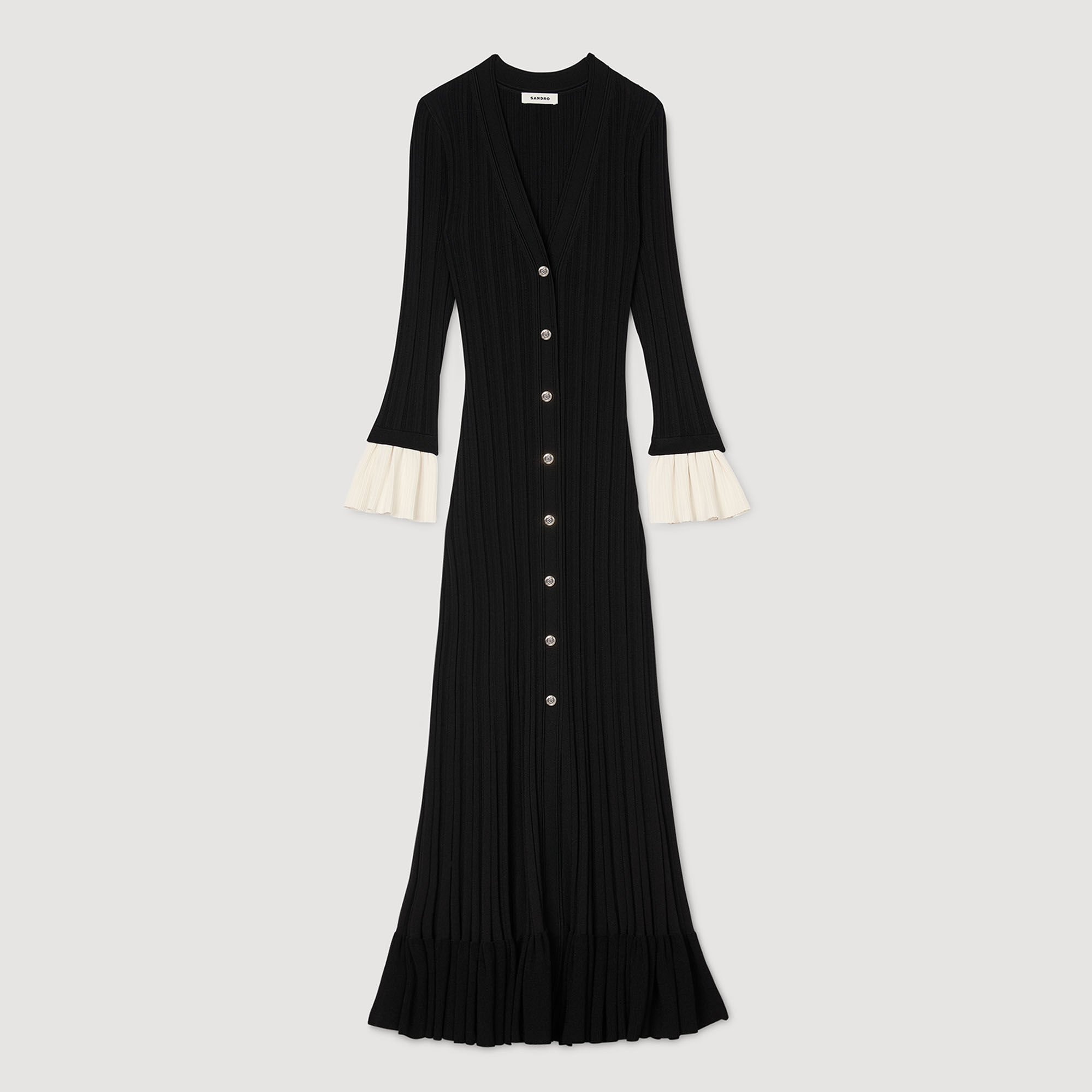 TWO-TONE KNIT MAXI DRESS - 6