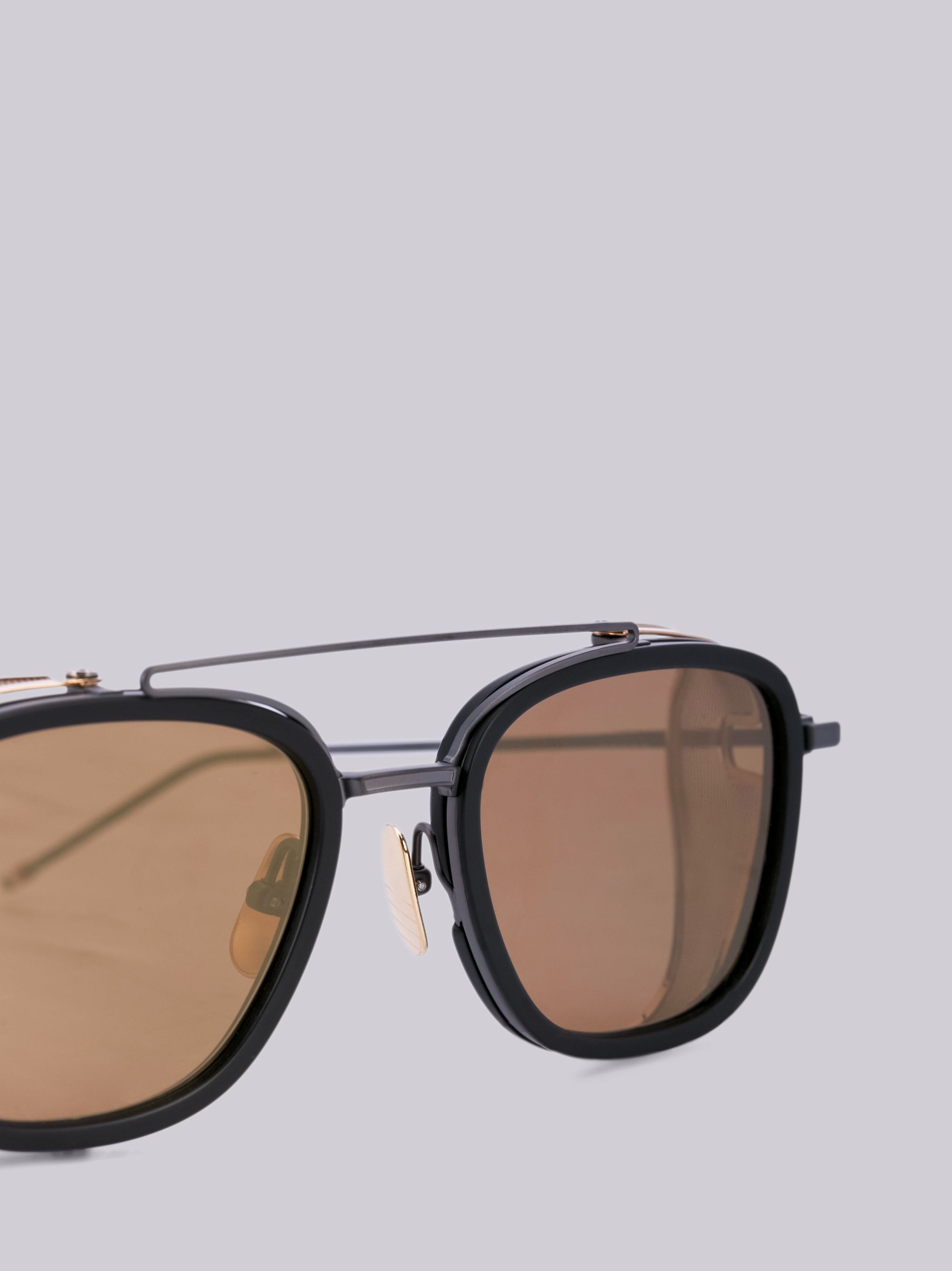 TB808 - Black and Gold Mesh Sunglasses - 2