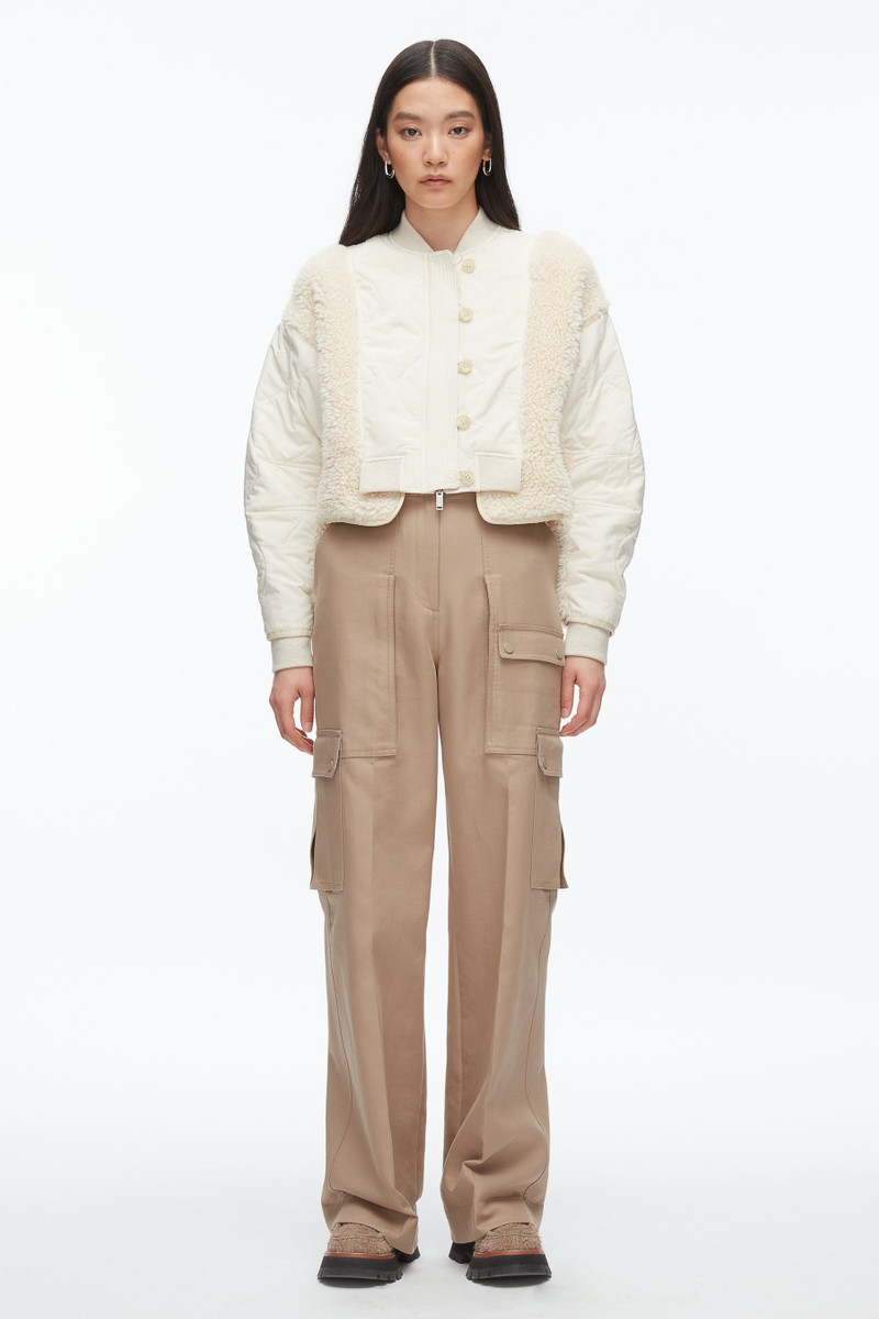 3.1 Phillip Lim Cropped Sherpa Combo Bomber outlook