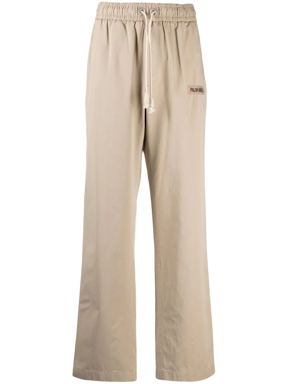 side-stripe straight-leg trousers - 1