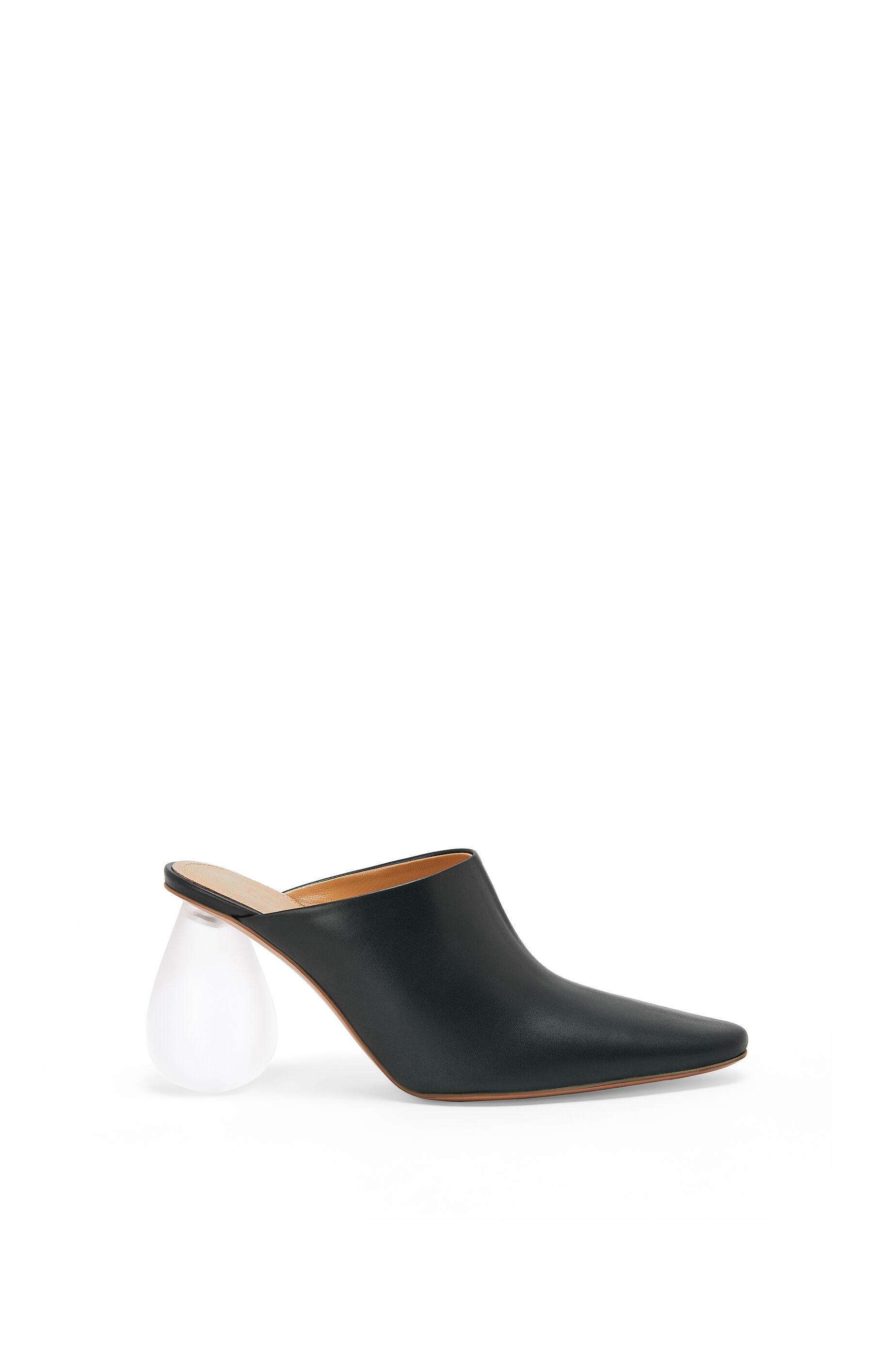 Drop heel mule in calfskin - 1