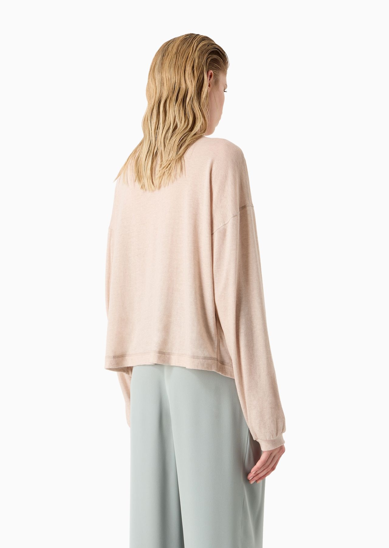 Lightweight cotton-and-cashmere-blend jersey crew-neck jumper - 3