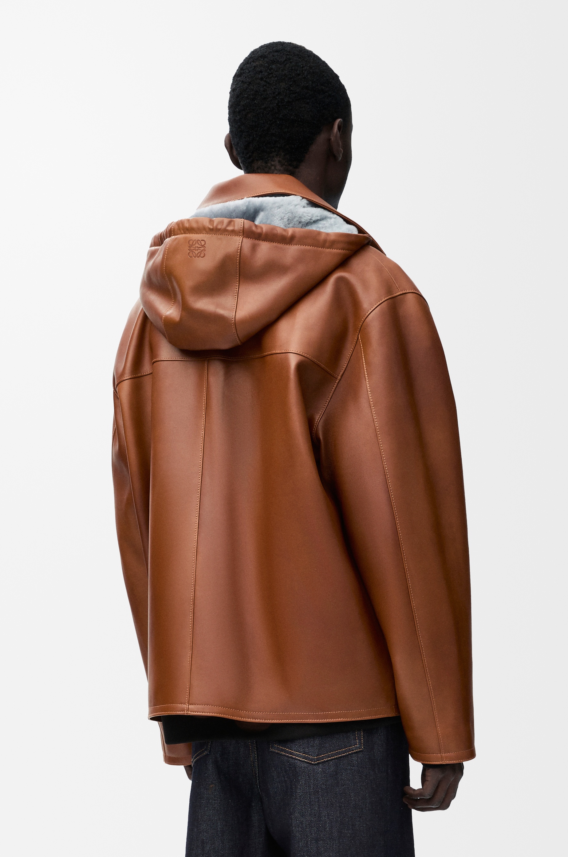 Hooded jacket in nappa lambskin - 4
