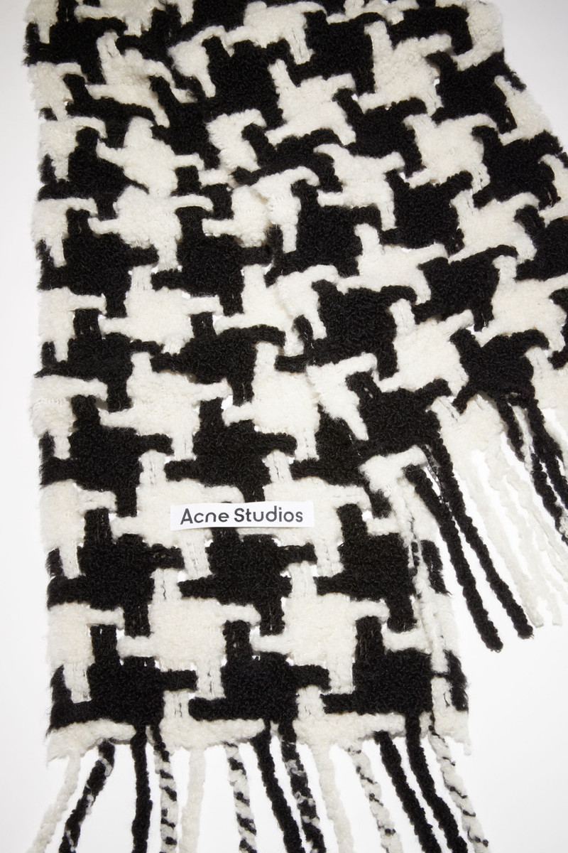 Houndstooth scarf - White/black 4