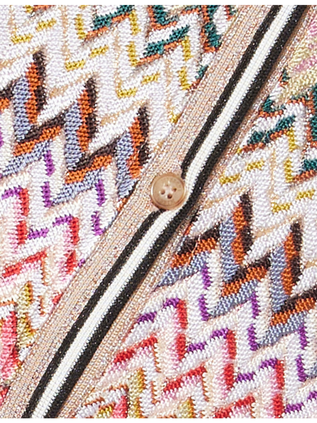 Chevron Metallic-Knit Long Cardigan - 7