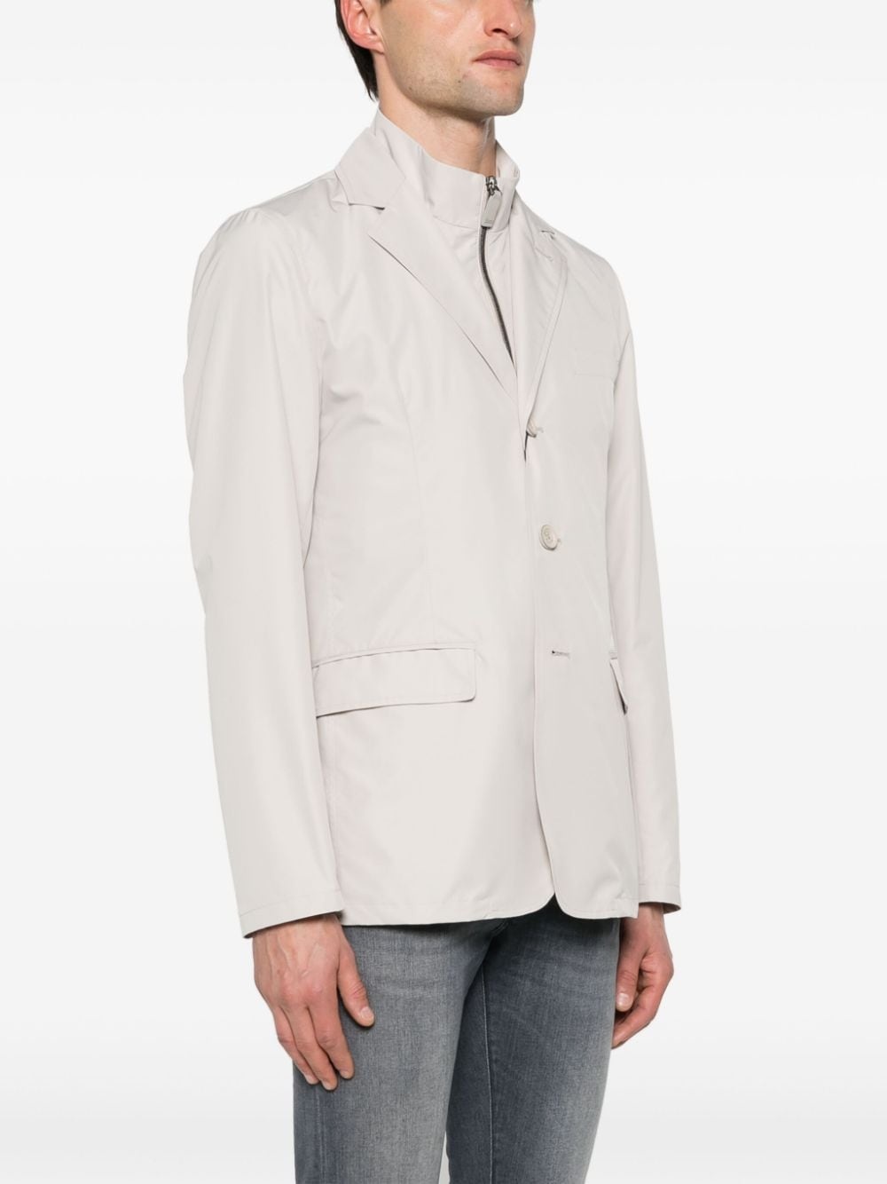 layered-design blazer - 3
