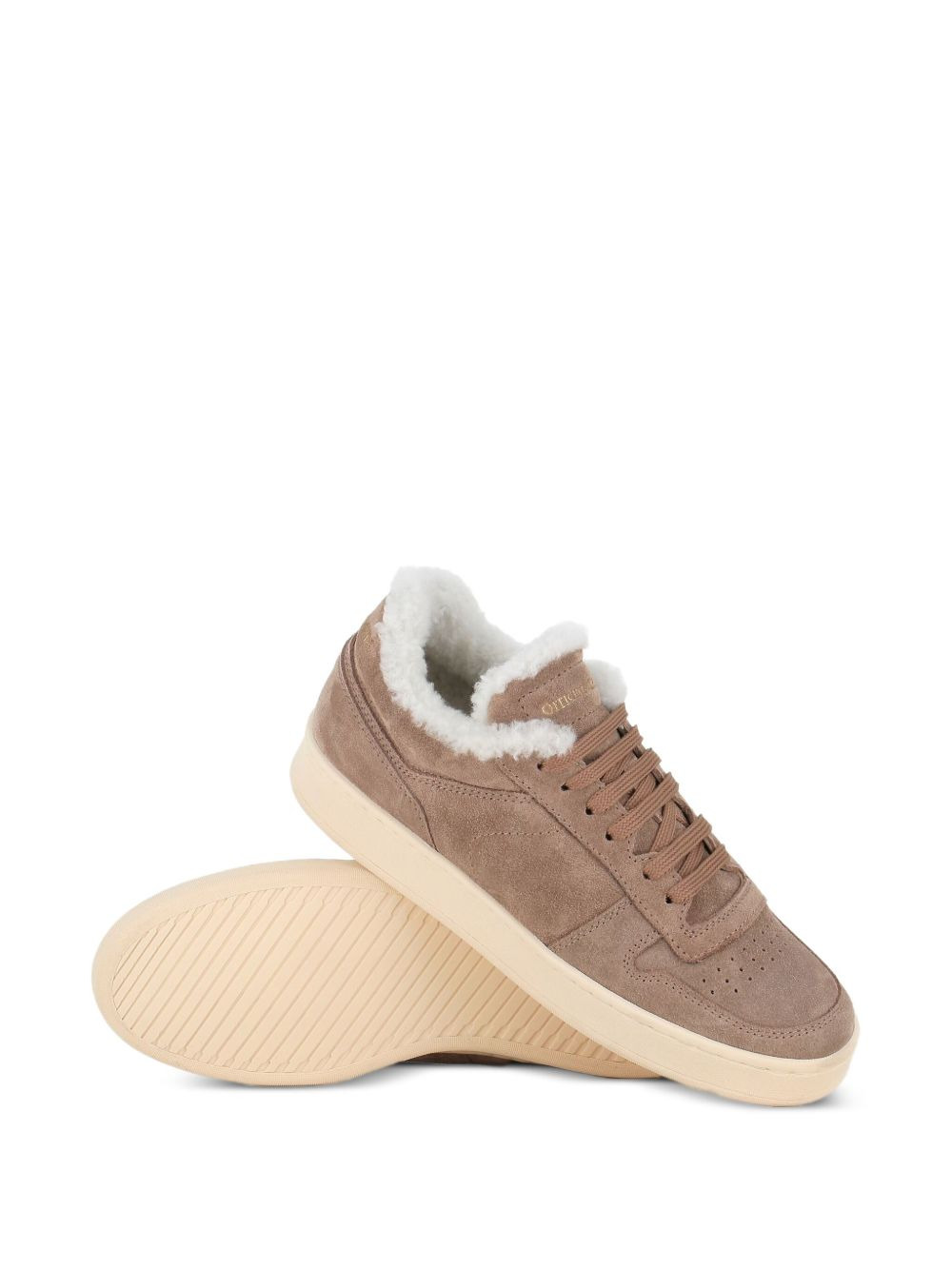 suede fur-lined sneakers - 4