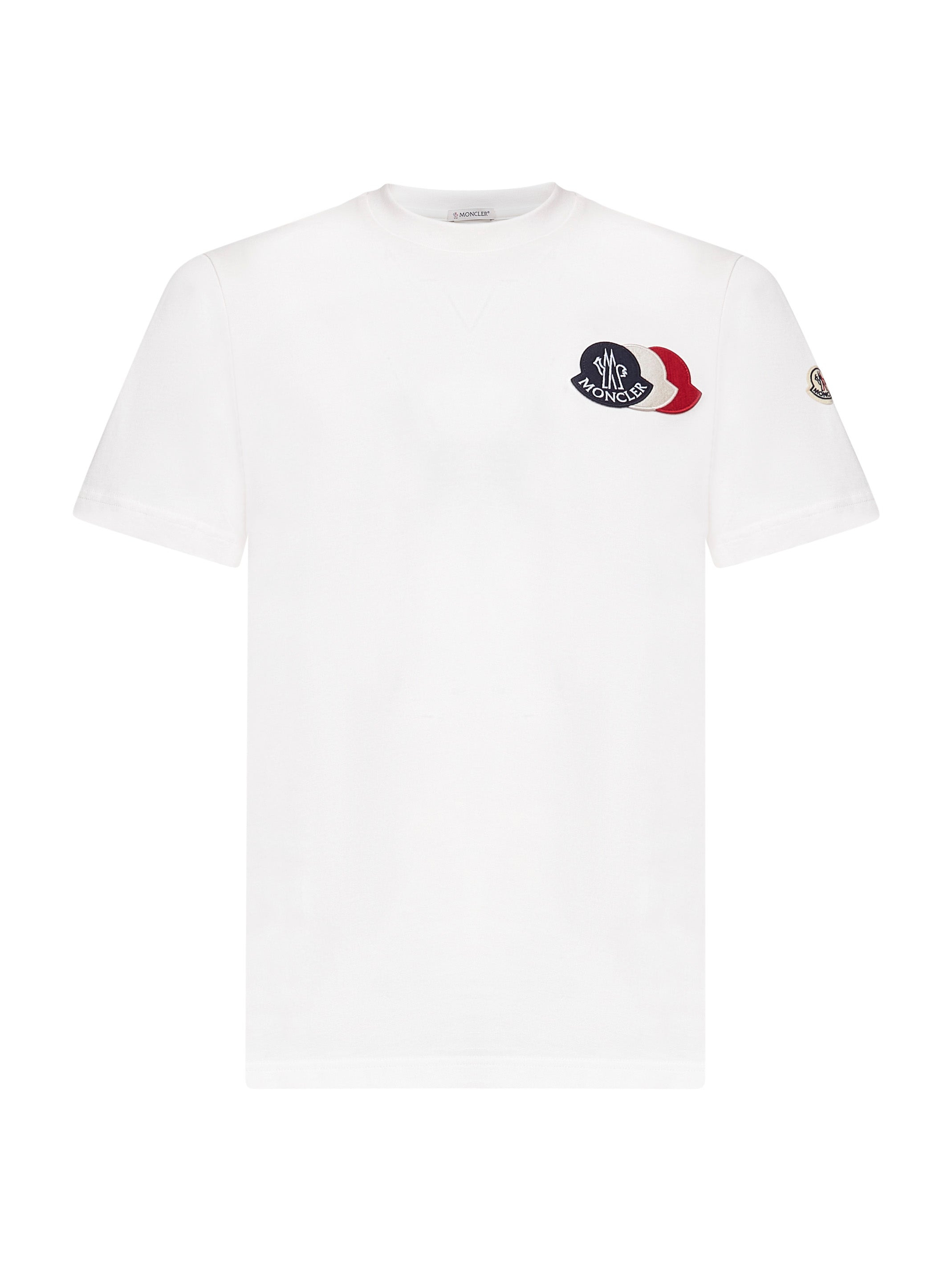 Ivory cotton tricolour logo T-shirt - 1