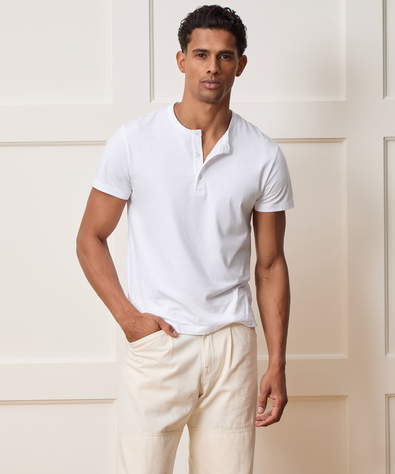 TODD SNYDER Premium Jersey Henley outlook