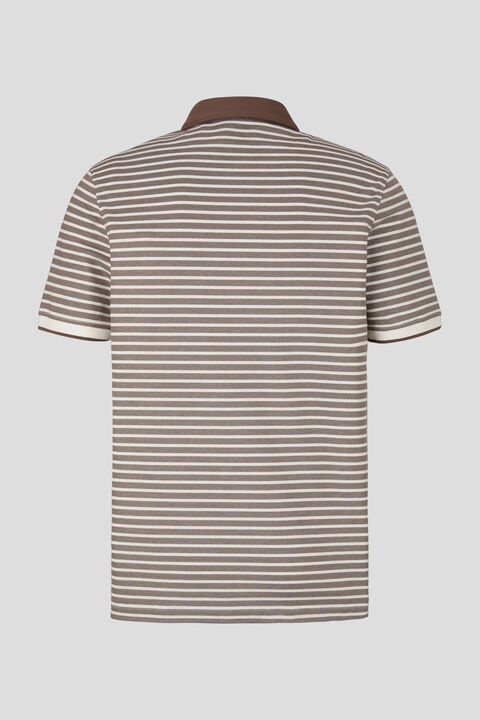 Timo Polo shirt in Brown/White - 5