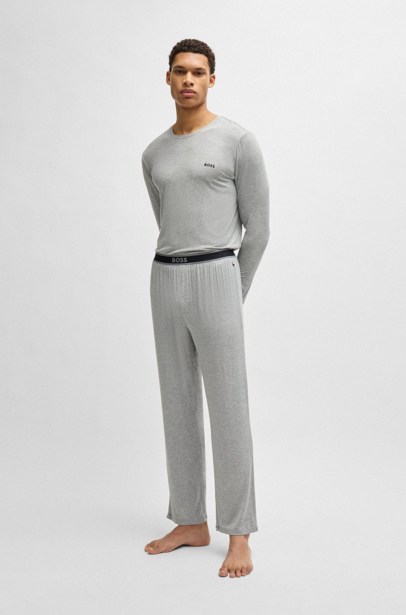 BOSS STRETCH-MODAL PAJAMA BOTTOMS WITH LOGO WAISTBAND outlook