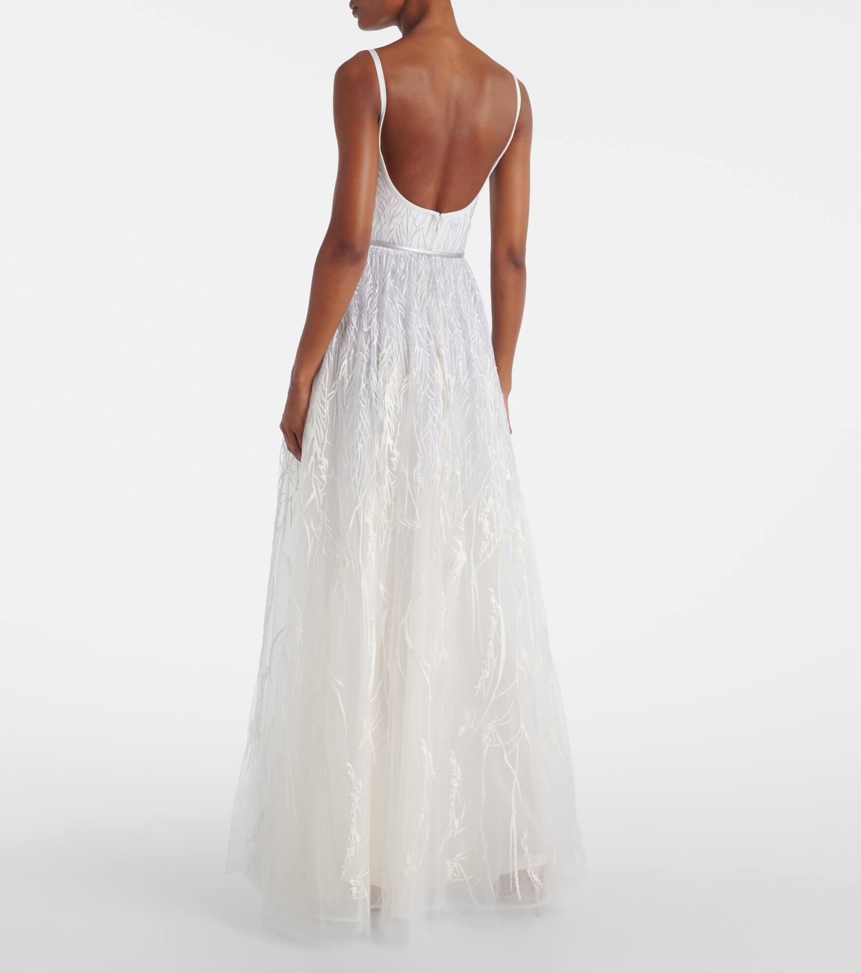 Bridal embroidered tulle gown - 3