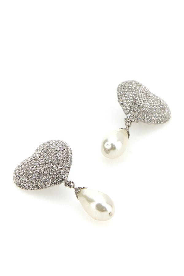 Embellished metal earrings - 2