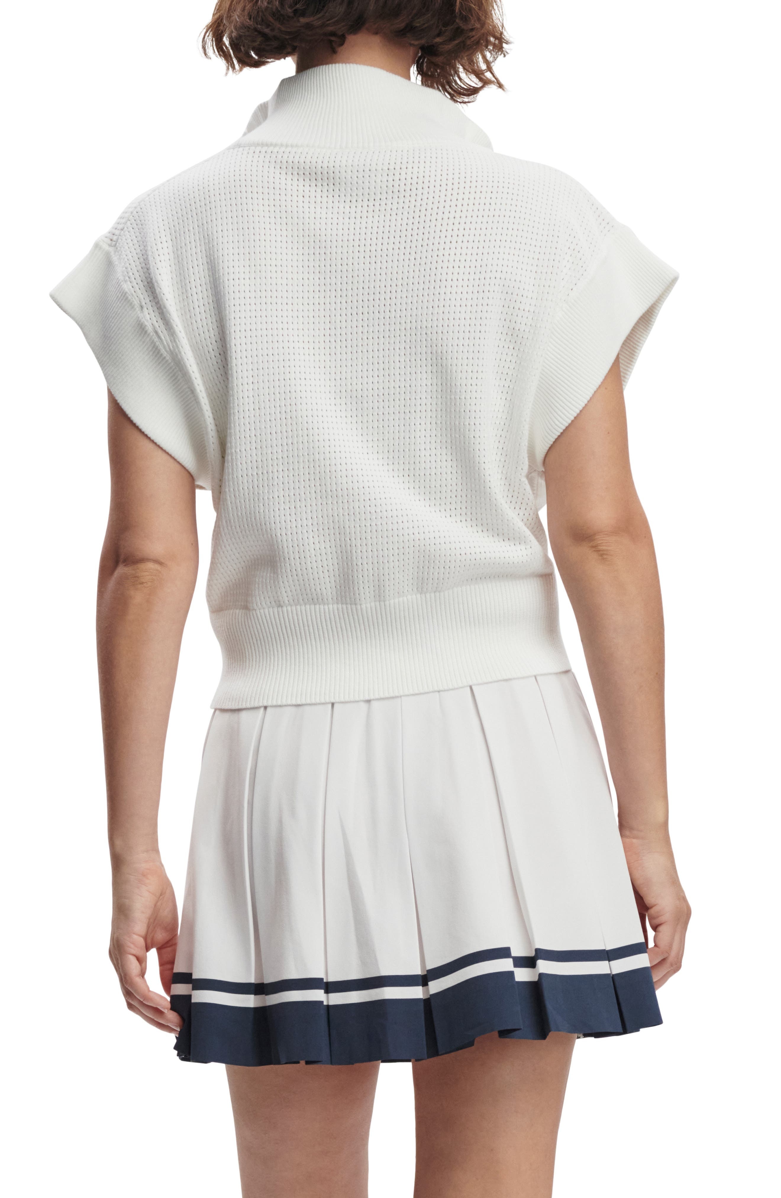 Varley Fulton Half-Zip Crop Pullover in White at Nordstrom - 2
