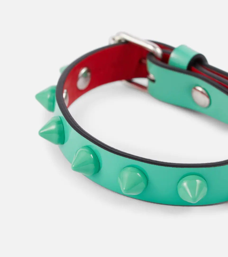Loubilink embellished leather bracelet - 4