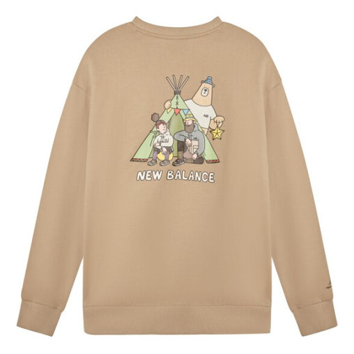 New Balance x JHI Lifestyle Crew Neck Pullover 'Brown' NCA89053-BEI - 2