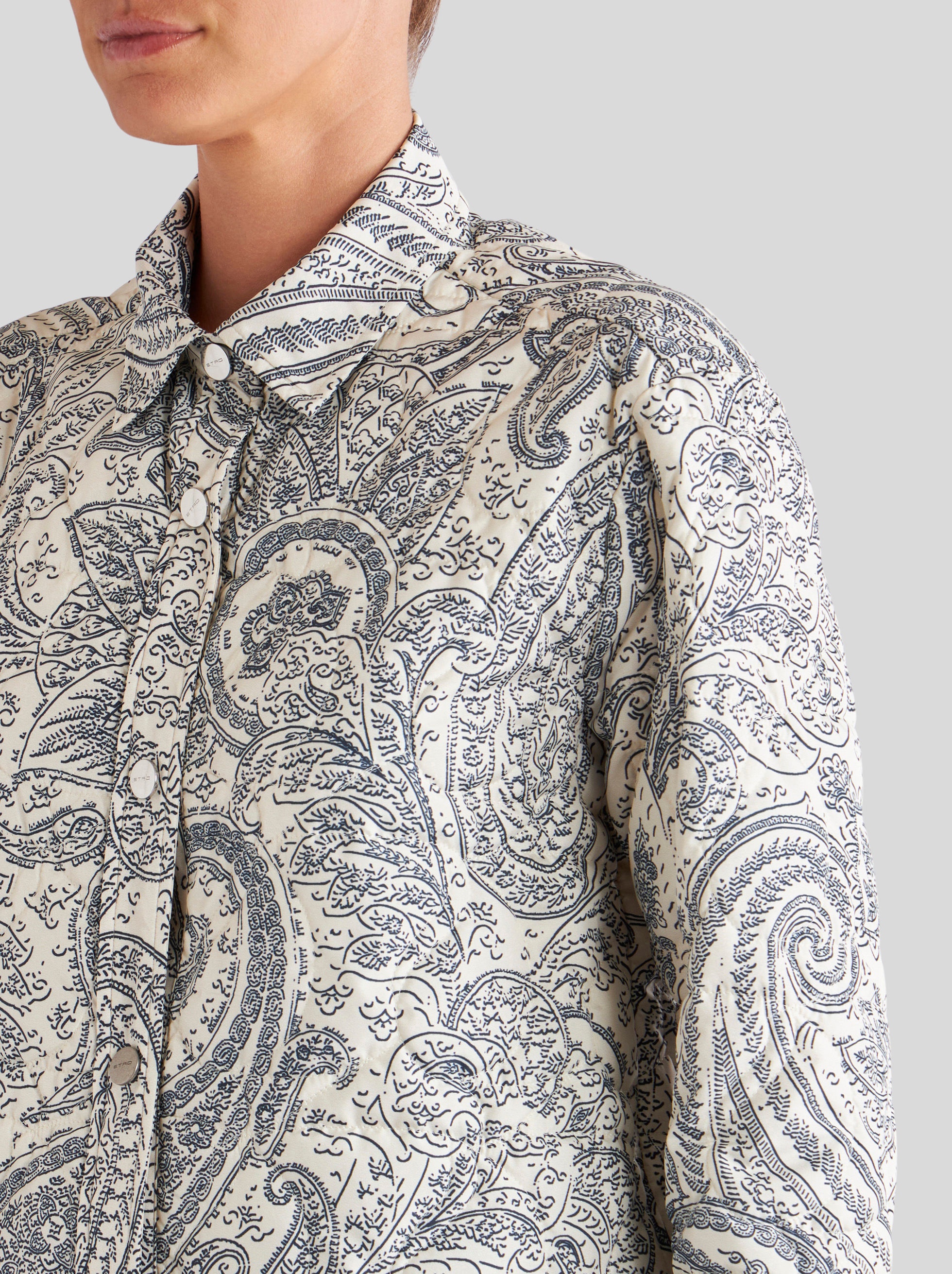 PAISLEY PRINT SHIRT JACKET - 2