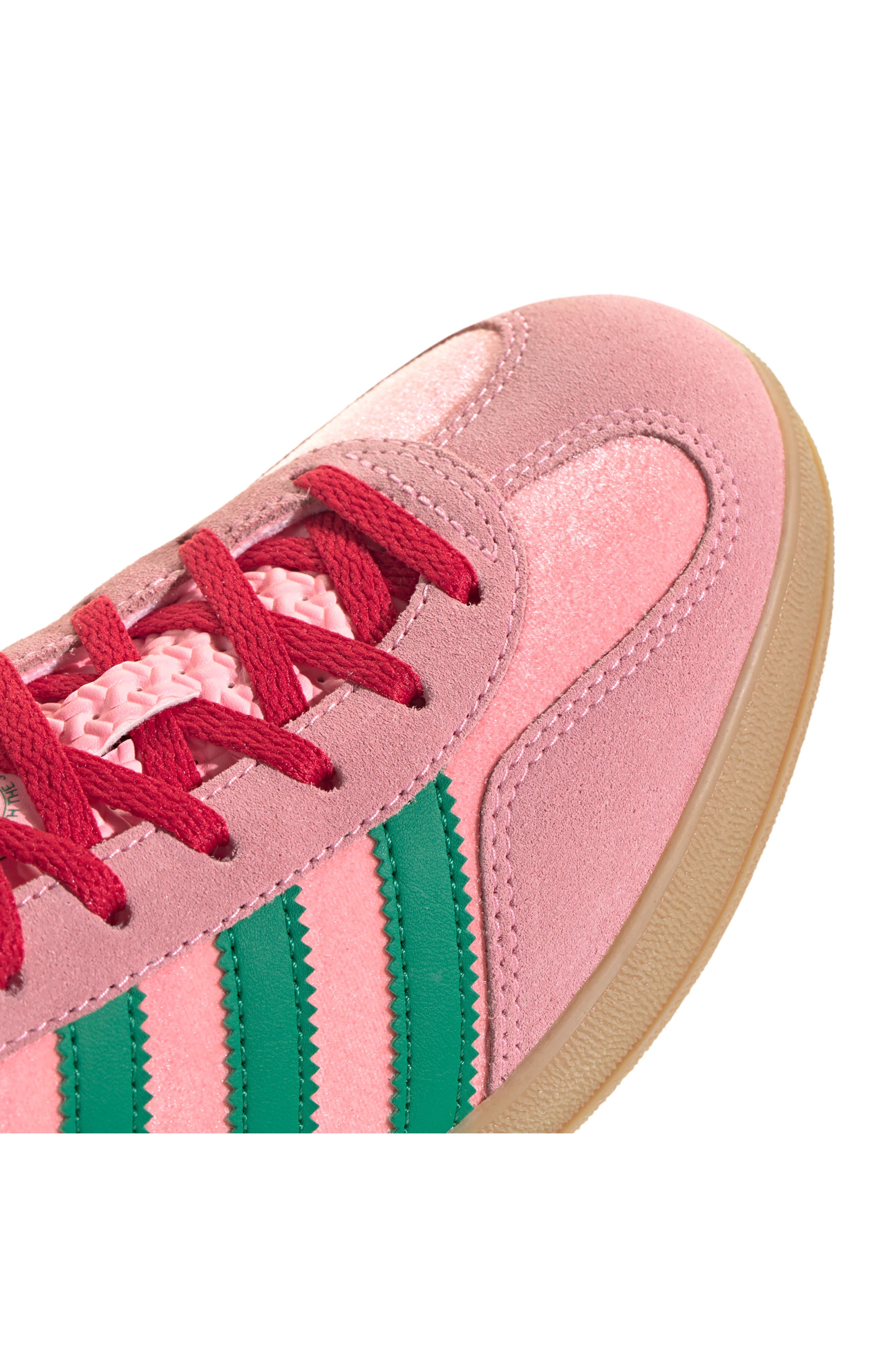 adidas Gazelle Indoor Sneaker in Pink/Court Green/Gum at Nordstrom - 7
