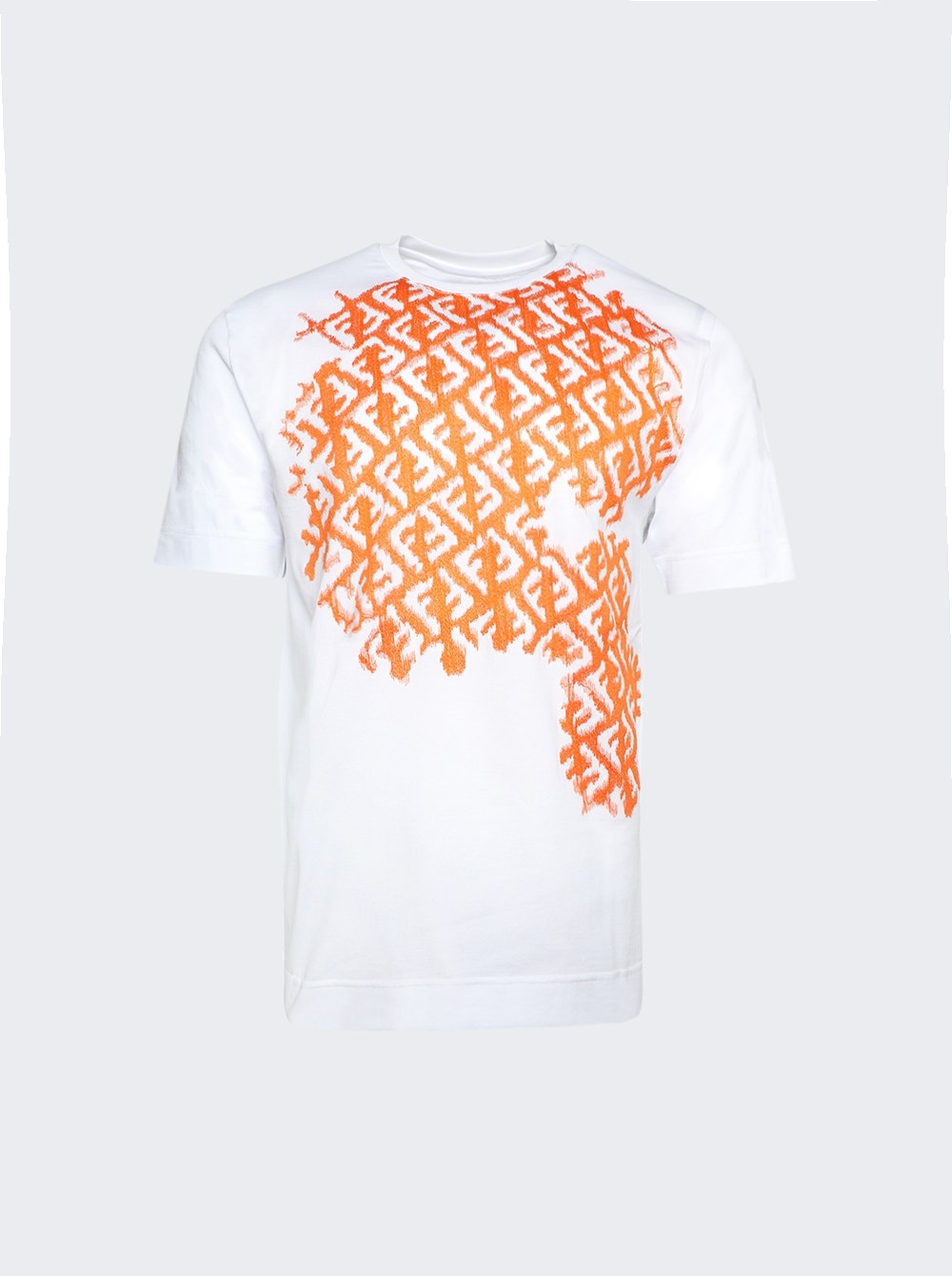 FF Contrast T-shirt Natural and Papaya Orange - 1