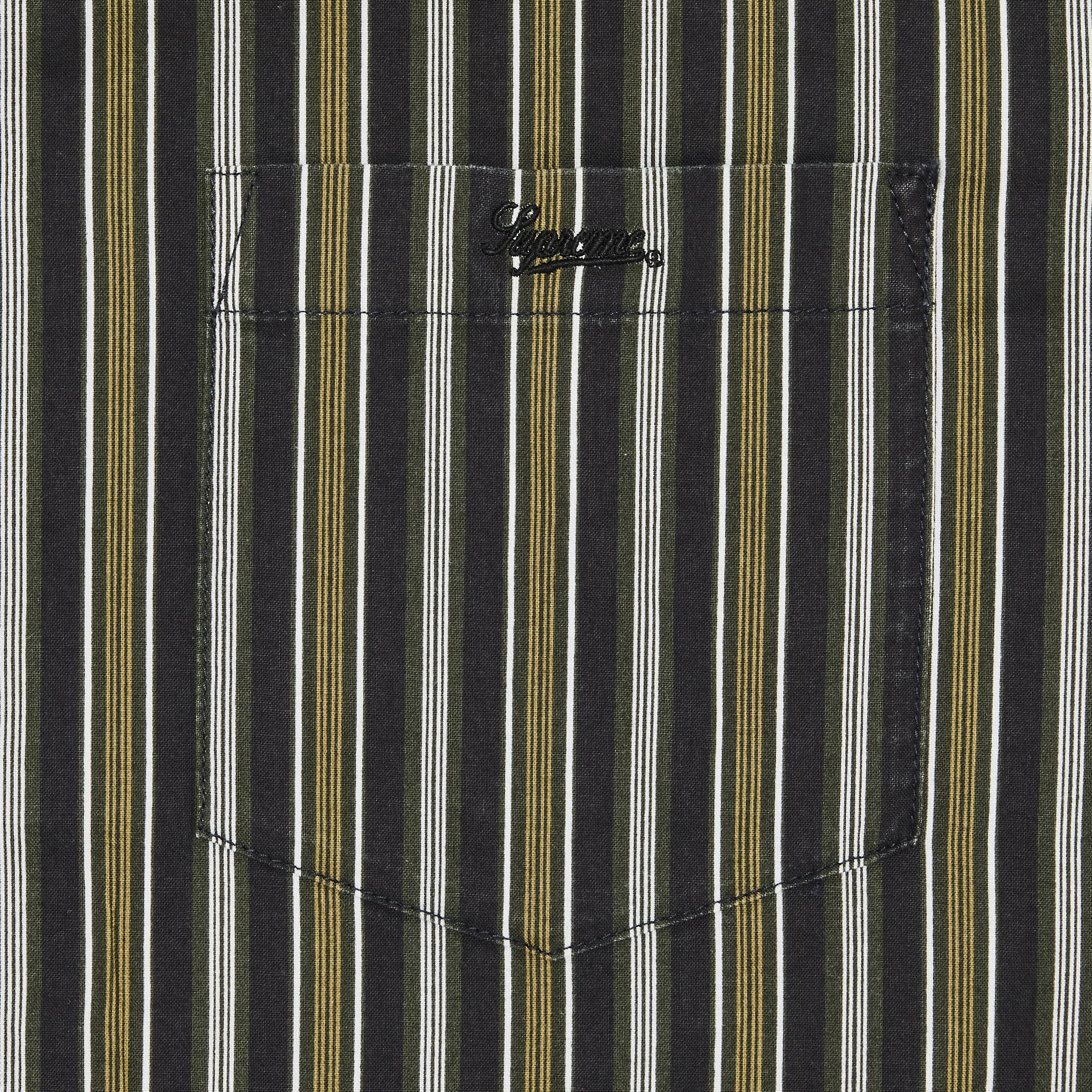 Supreme Loose Fit Multi Stripe Short-Sleeve Shirt 'Black' - 3