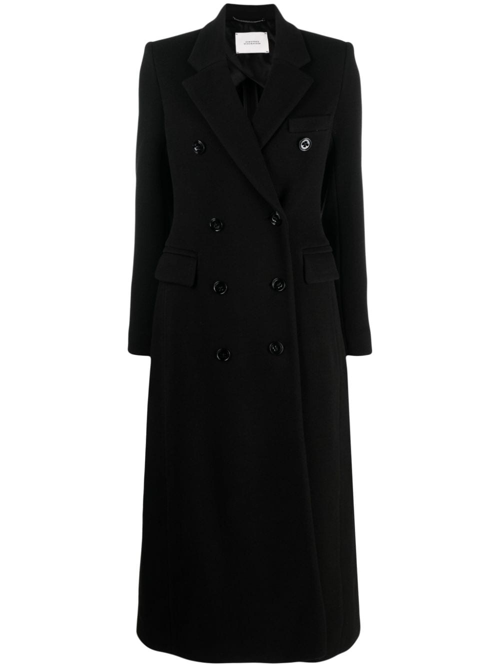 double-breasted virgin wool coat - 1