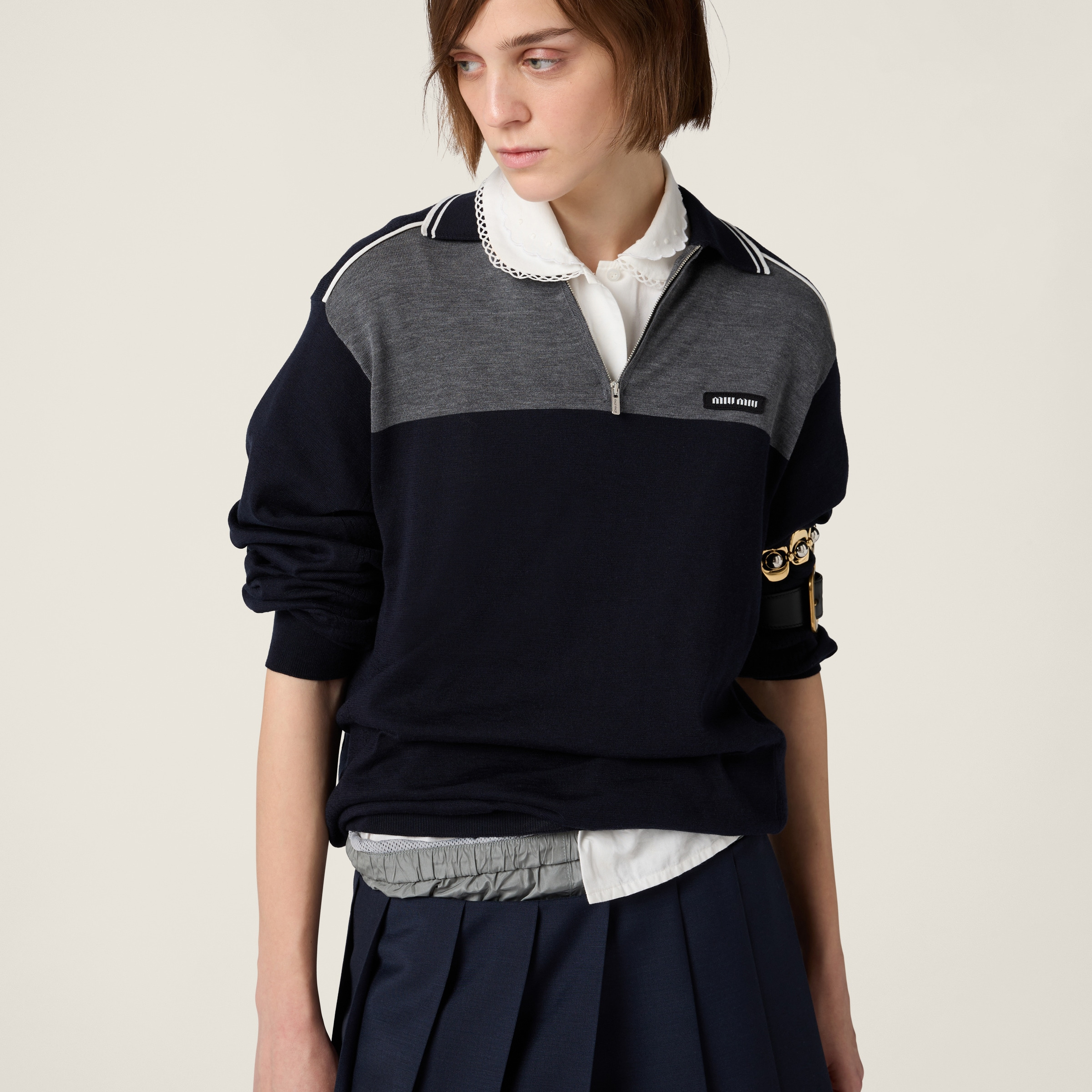 Cotton and silk polo shirt - 4