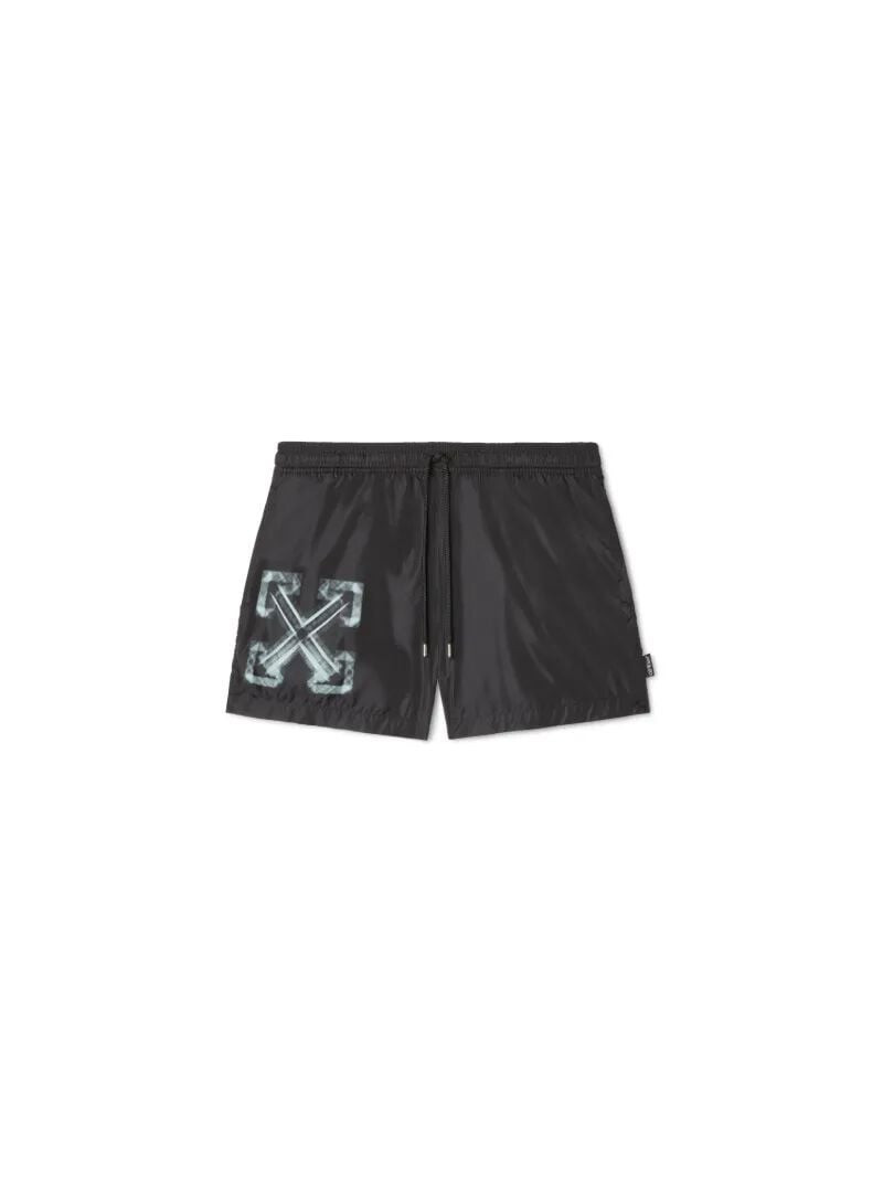 Off-White Black Vibe Arrow Swim Shorts outlook