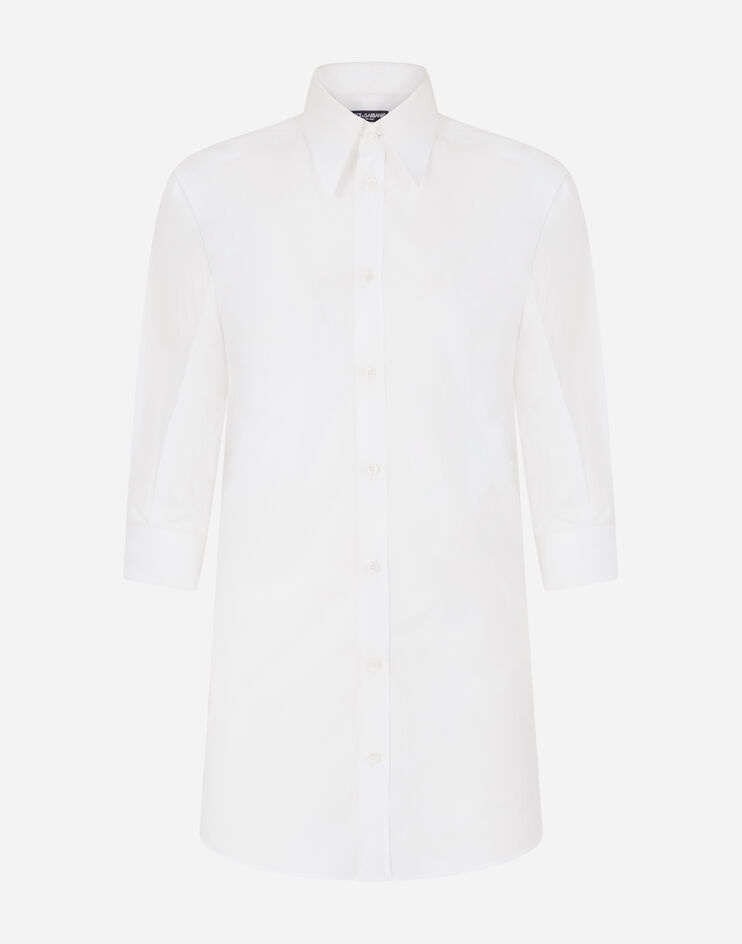 Poplin shirt with mother-of-pearl buttons - 3