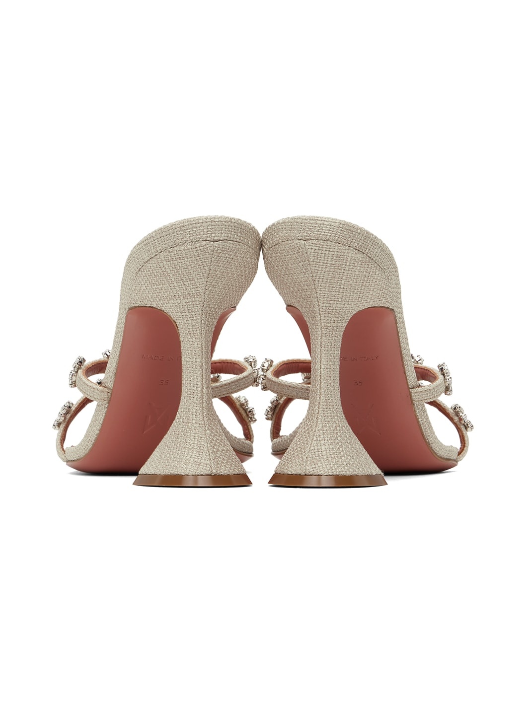 Beige Lily Slipper 95 Heeled Sandals - 2