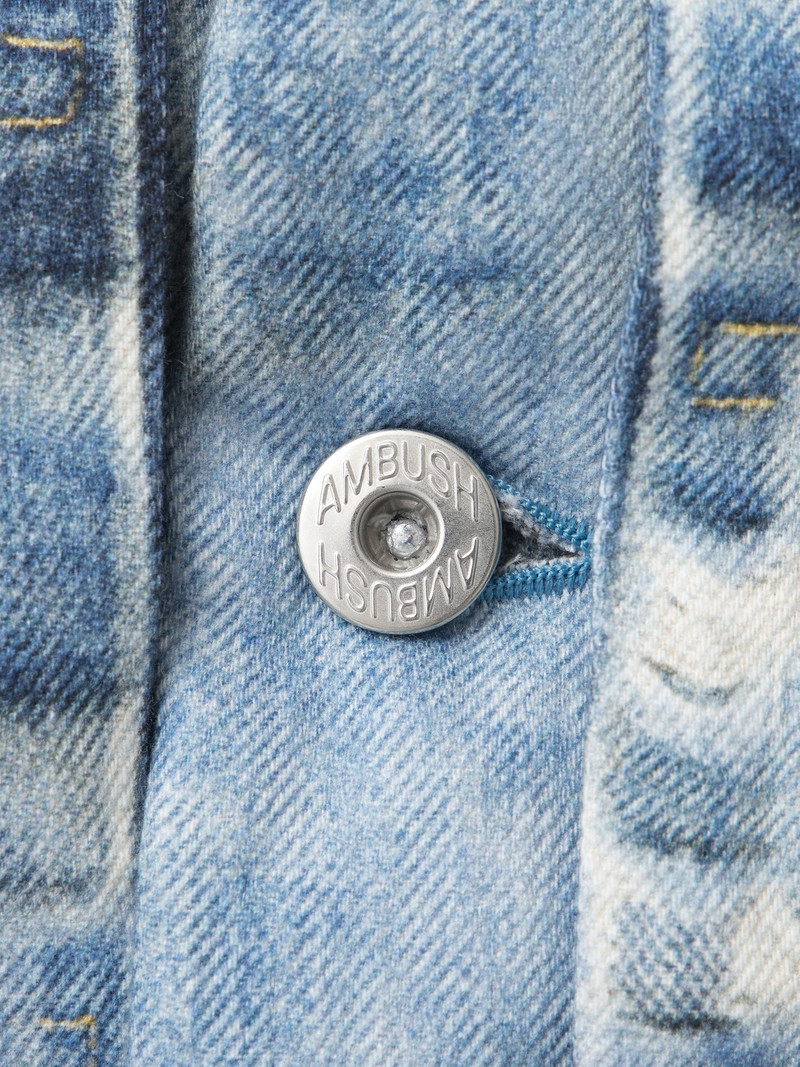 CROPPED DIGITAL PRINT DENIM PUFFER JACKET 4