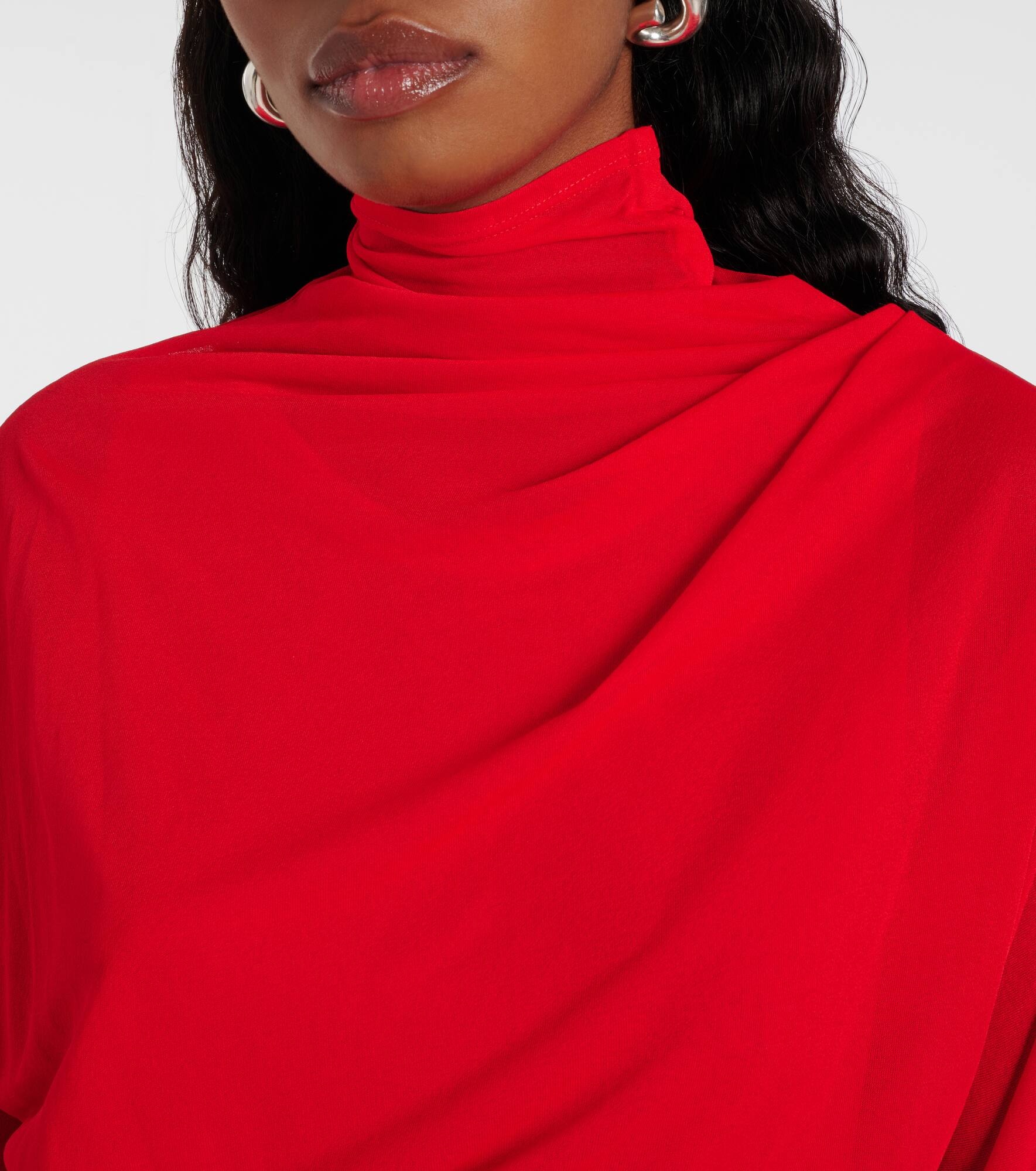 Paula sheer crêpe jersey gown - 4