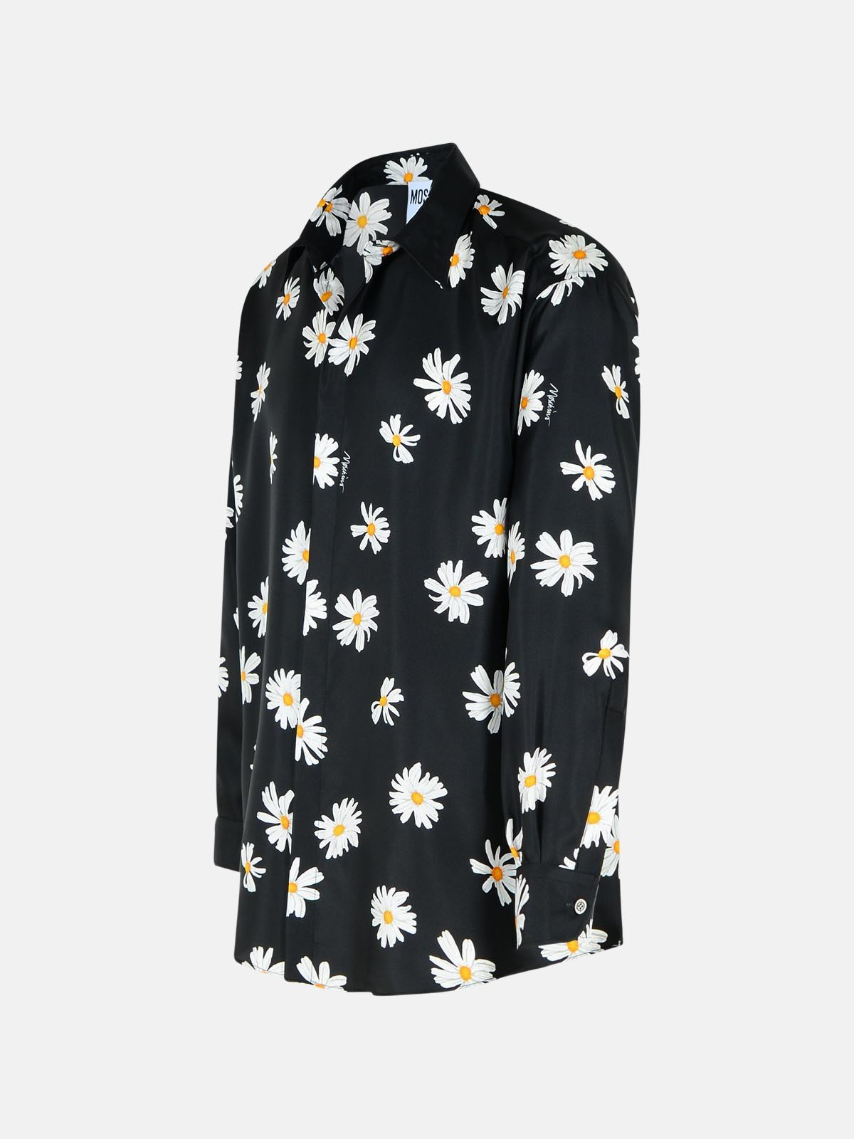 BLACK SILK SHIRT - 2