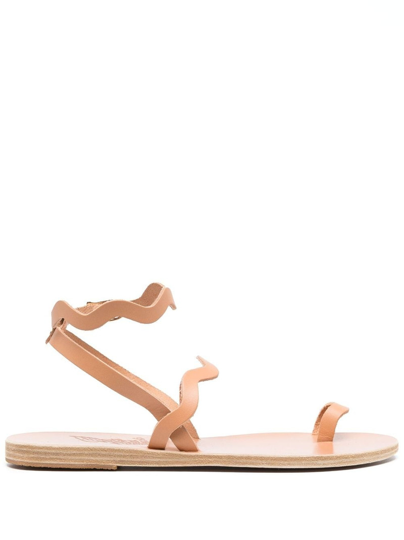 Elounda flat leather sandals 1