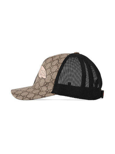 GUCCI Bee print GG Supreme baseball hat outlook