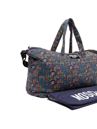 Moschino logo-print cotton baby changing bag outlook