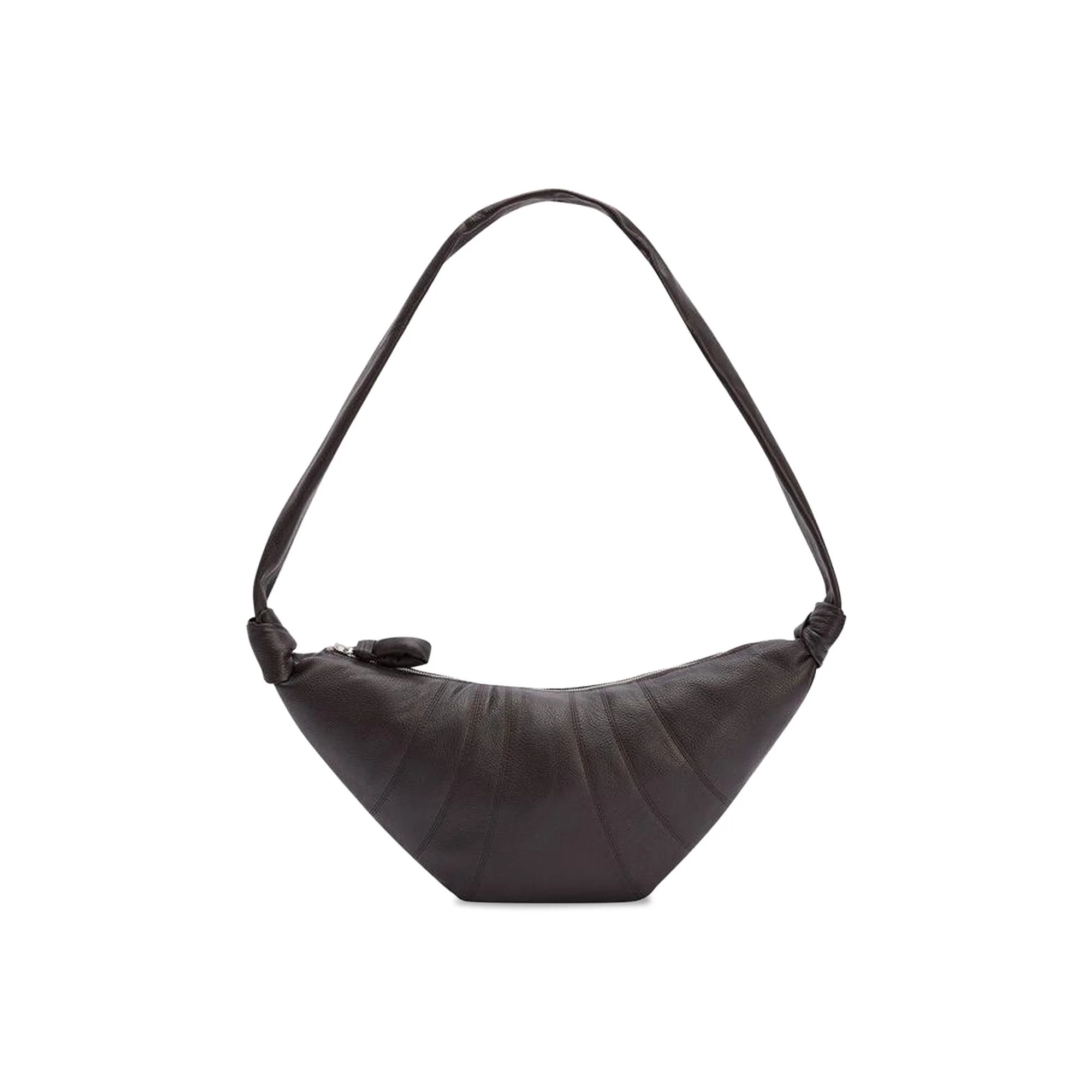 Lemaire Soft Grain Medium Croissant Bag 'Dark Chocolate' - 1