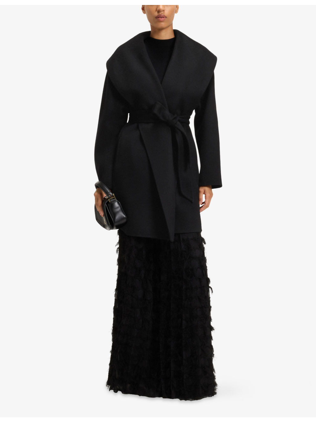 Relaxed-Fit Belted-Waist Wool-Blend Coat - 2