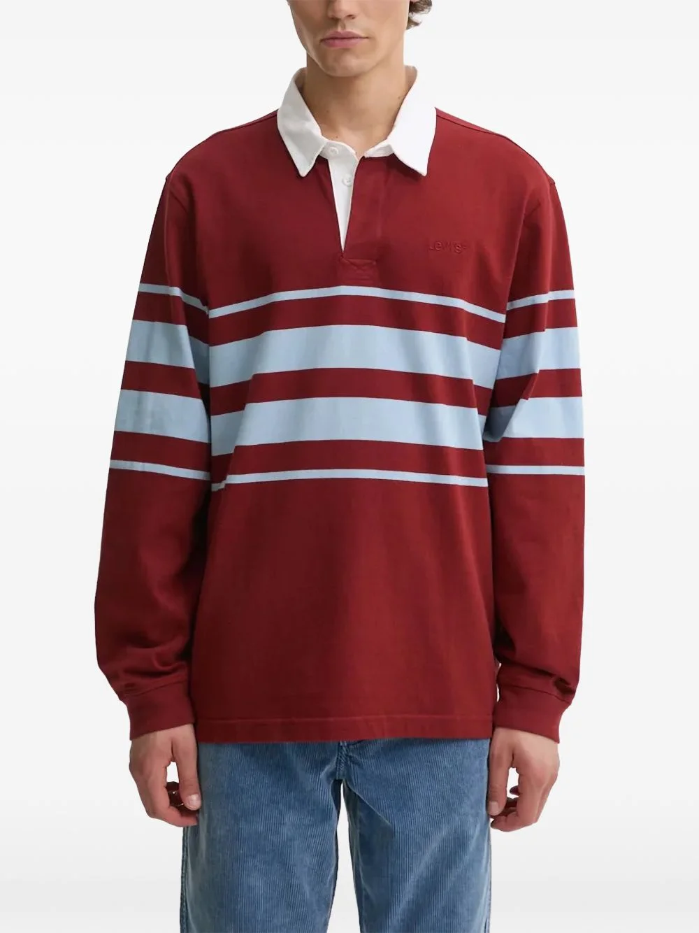 Union Rugby striped long-sleeve polo shirt - 1