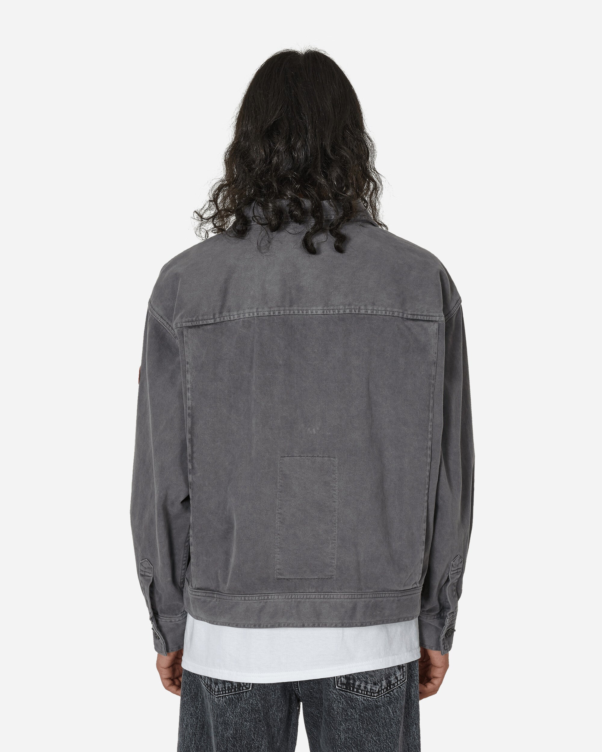 Cav Empt Overdye Brushed Cotton Button Jacket Charcoal