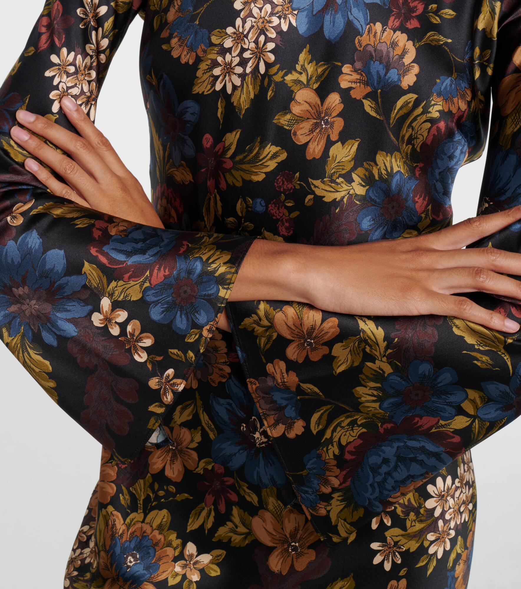 Gemma floral silk-blend maxi dress - 5