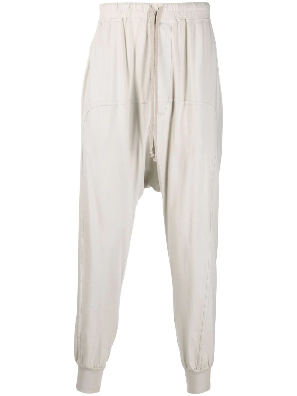 drawstring-waist tapered trousers - 1