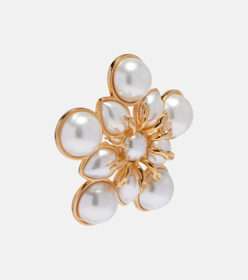 Oscar de la Renta Embellished clip-on earrings outlook