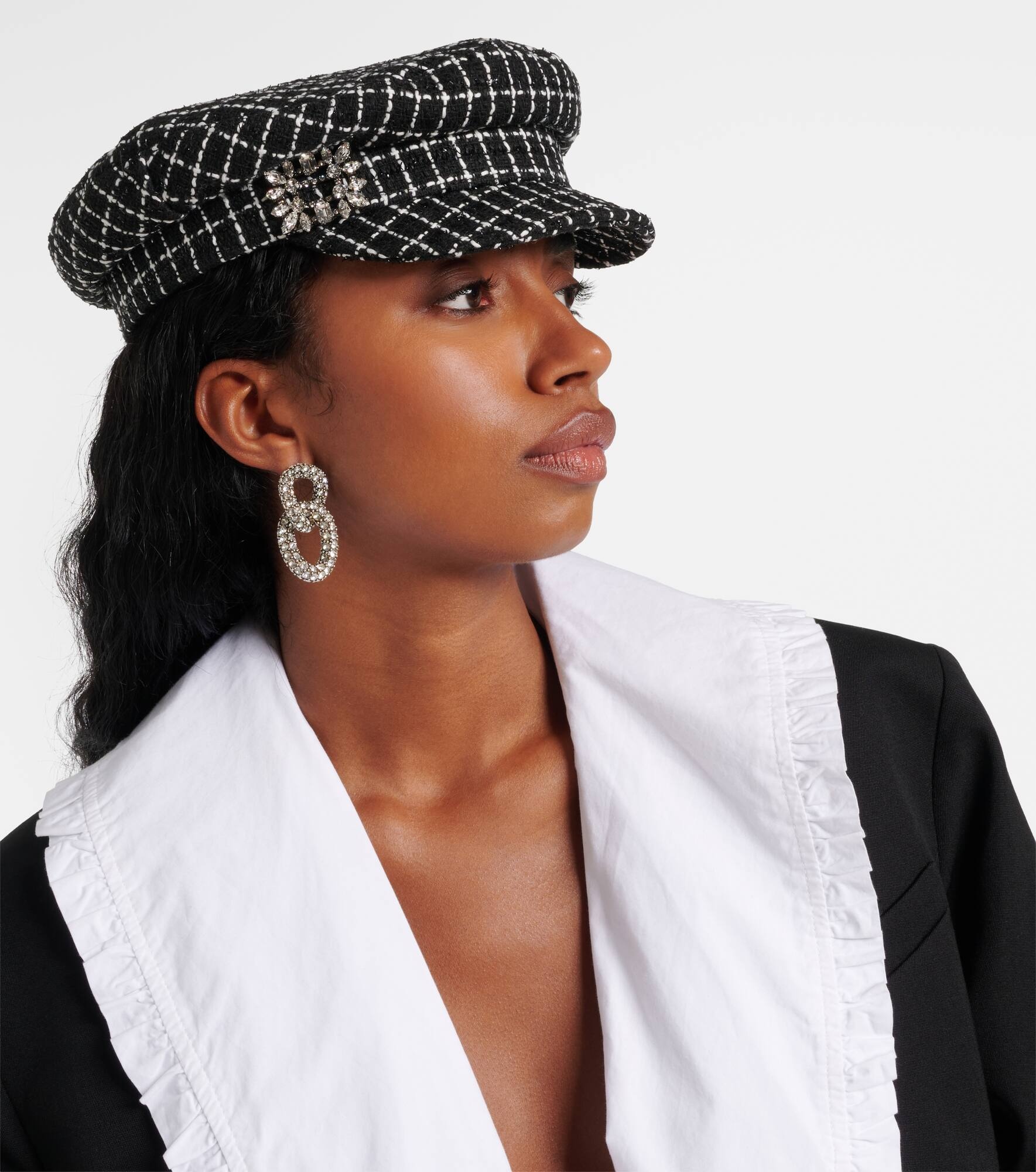 Embellished newsboy cap - 5