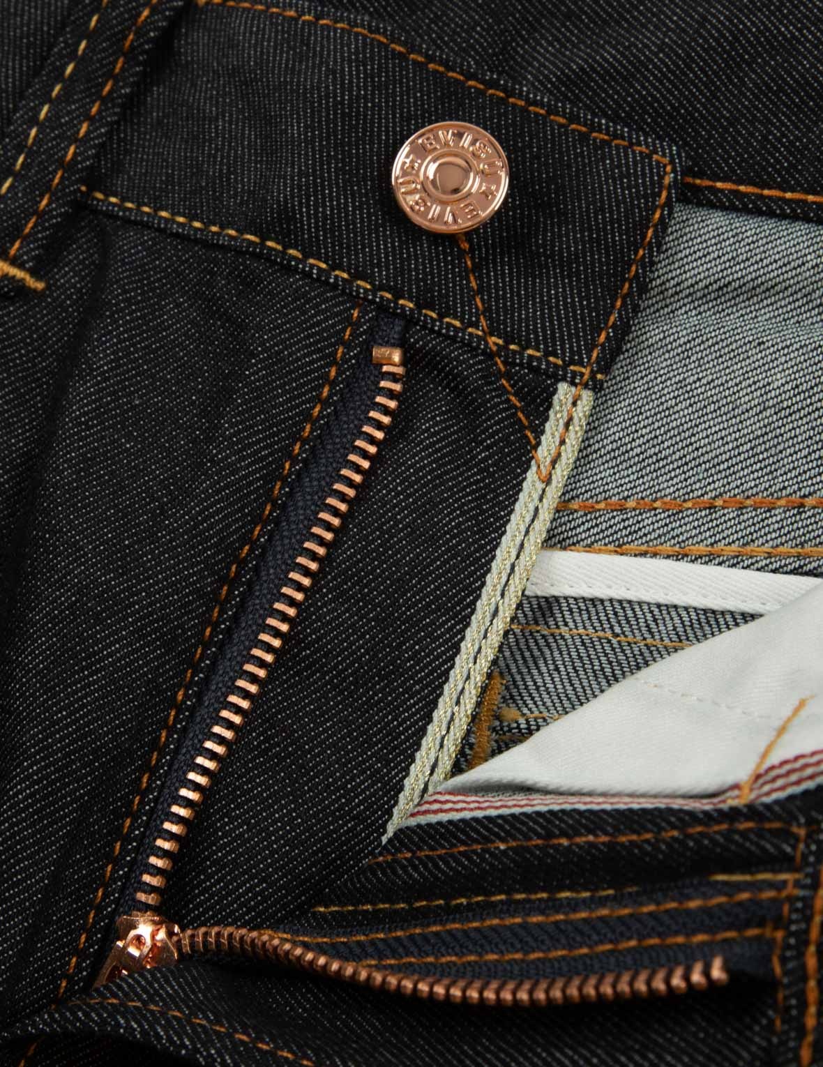 BROCADE INSERTED DAICOCK AND KAMON RELAX FIT JEANS - 10