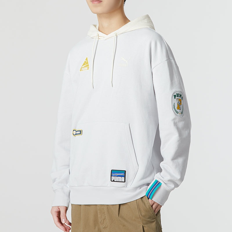 PUMA Team Badge Team Badge Hoodie 'Grey' 677377-72 - 5