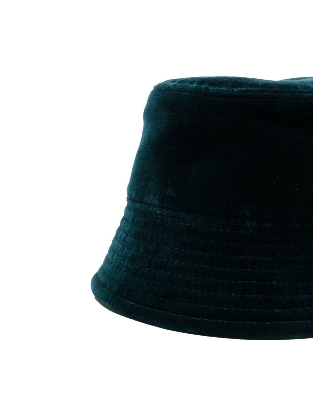 embroidered-logo reversible velvet bucket hat - 2