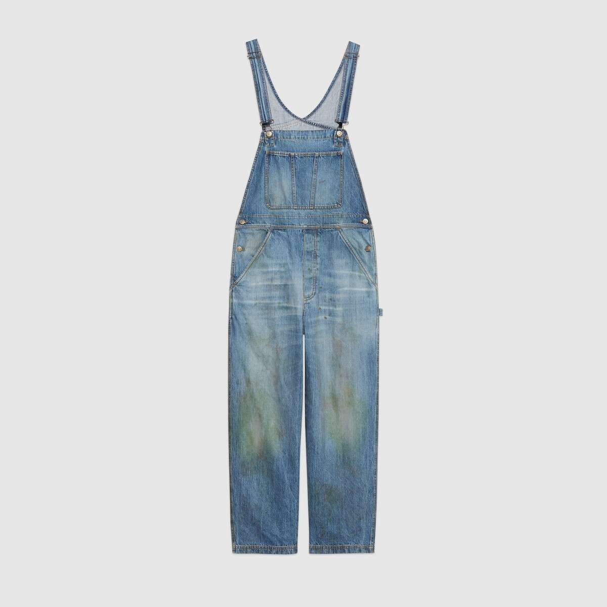 Eco washed organic denim overall - 1